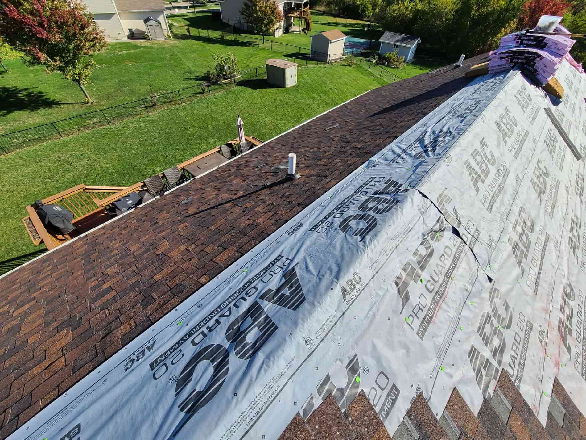 getting a new roof.