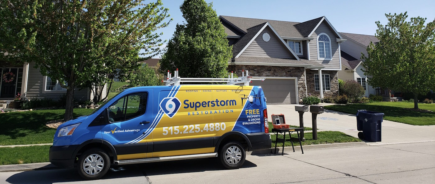 Superstorm Roofing & Siding Truck