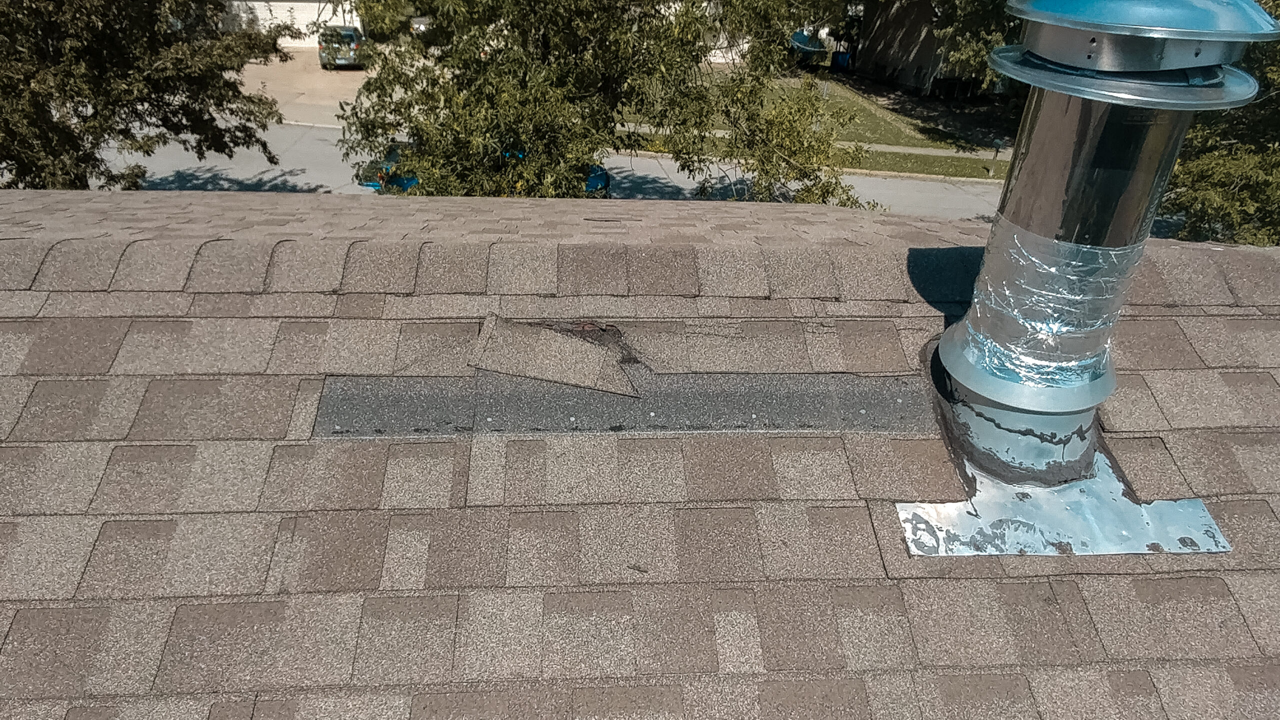 Superstorm Roofing property evaluation and drone roof inspection