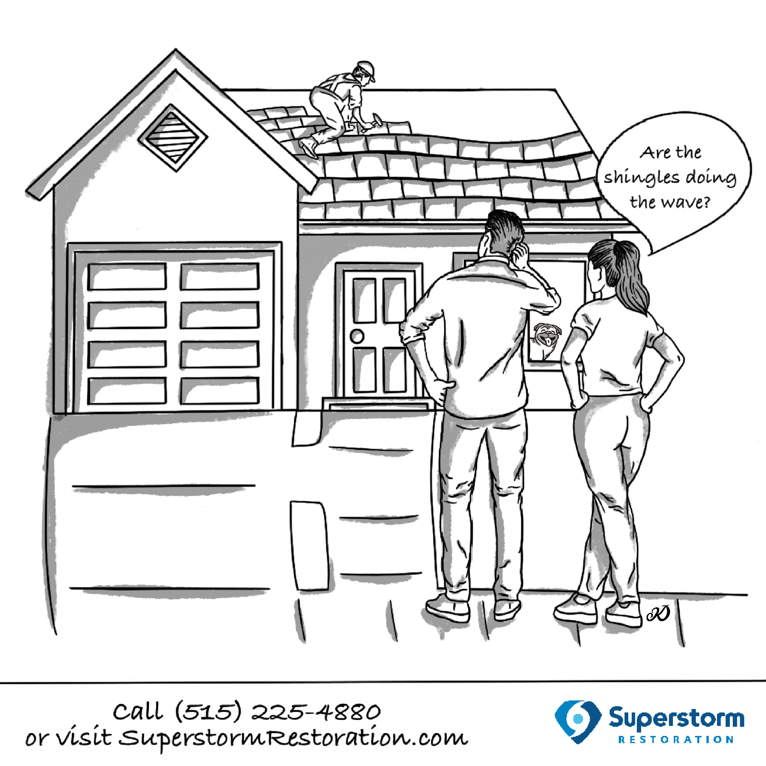 How to tell good roofing jobs from bad roofing jobs cartoon