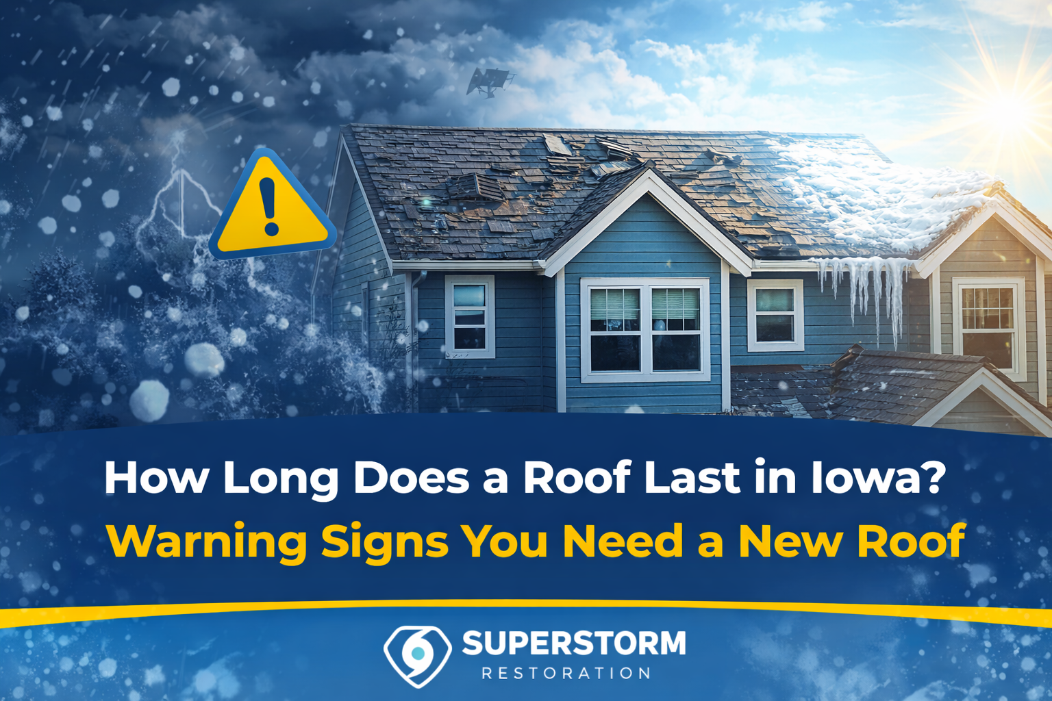 How Long Does a Roof Last in Iowa? Warning Signs You Need a New Roof Cover Image.