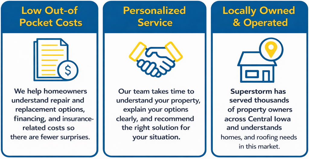 Why choose Superstorm Restoration banner.