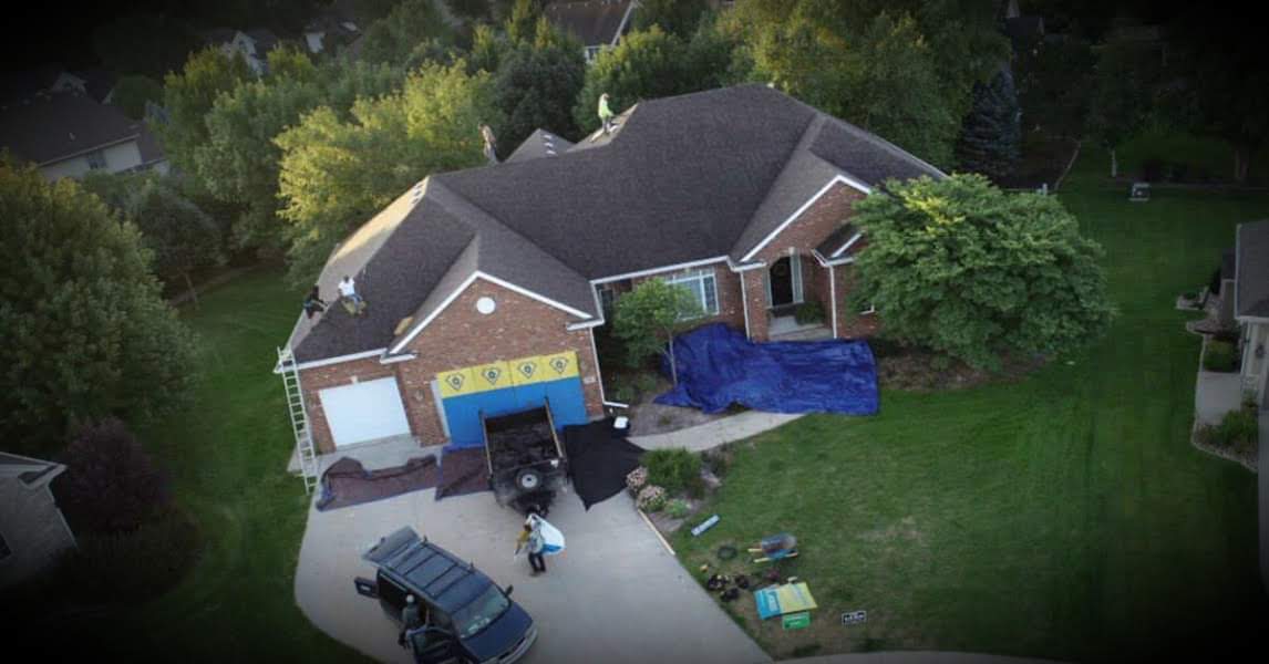 Storm damage roof repair by Superstorm Roofing and Siding in Iowa