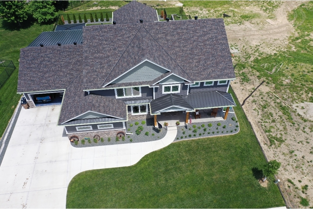 Aerial view of Central Iowa home before roof visualizer
