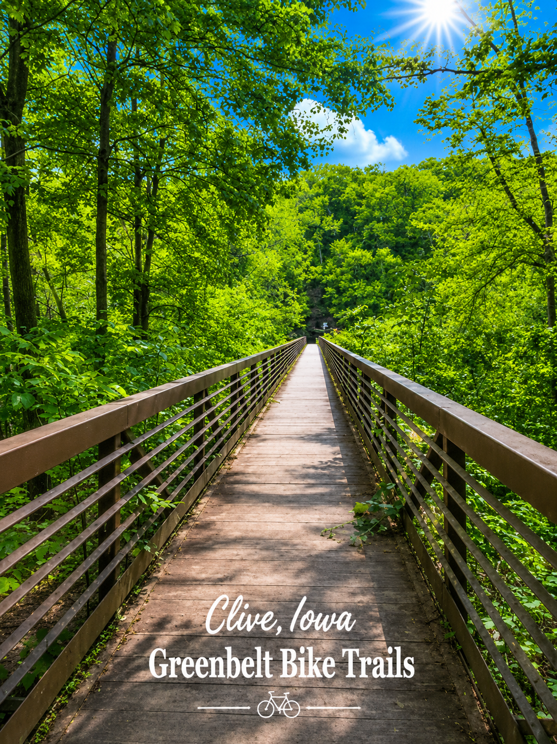 Clive Greenbelt Trail along Walnut Creek in Clive Iowa