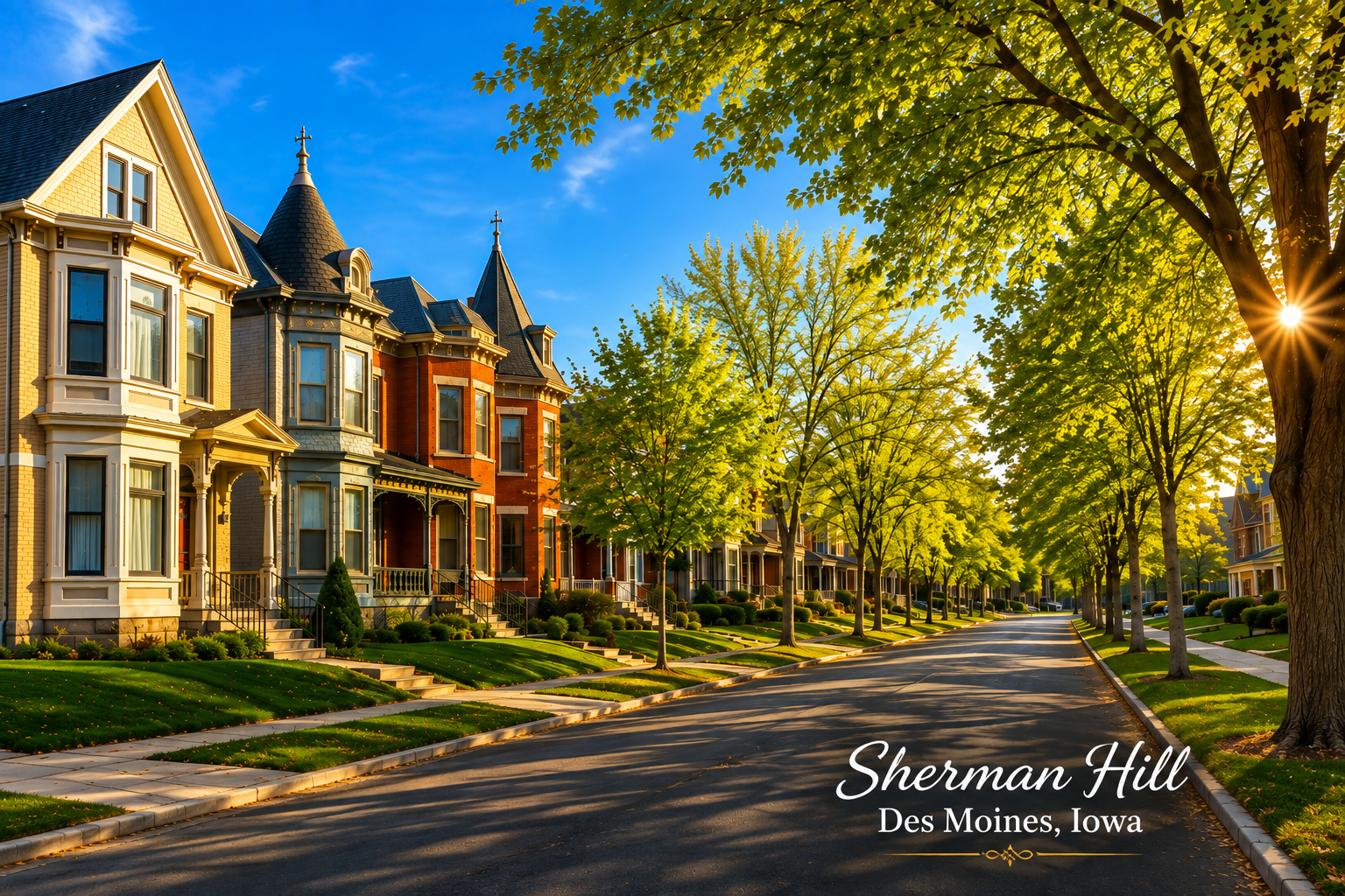 Sherman Hill Historic District homes in Des Moines Iowa