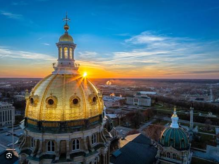Iowa State Capitol building in Des Moines