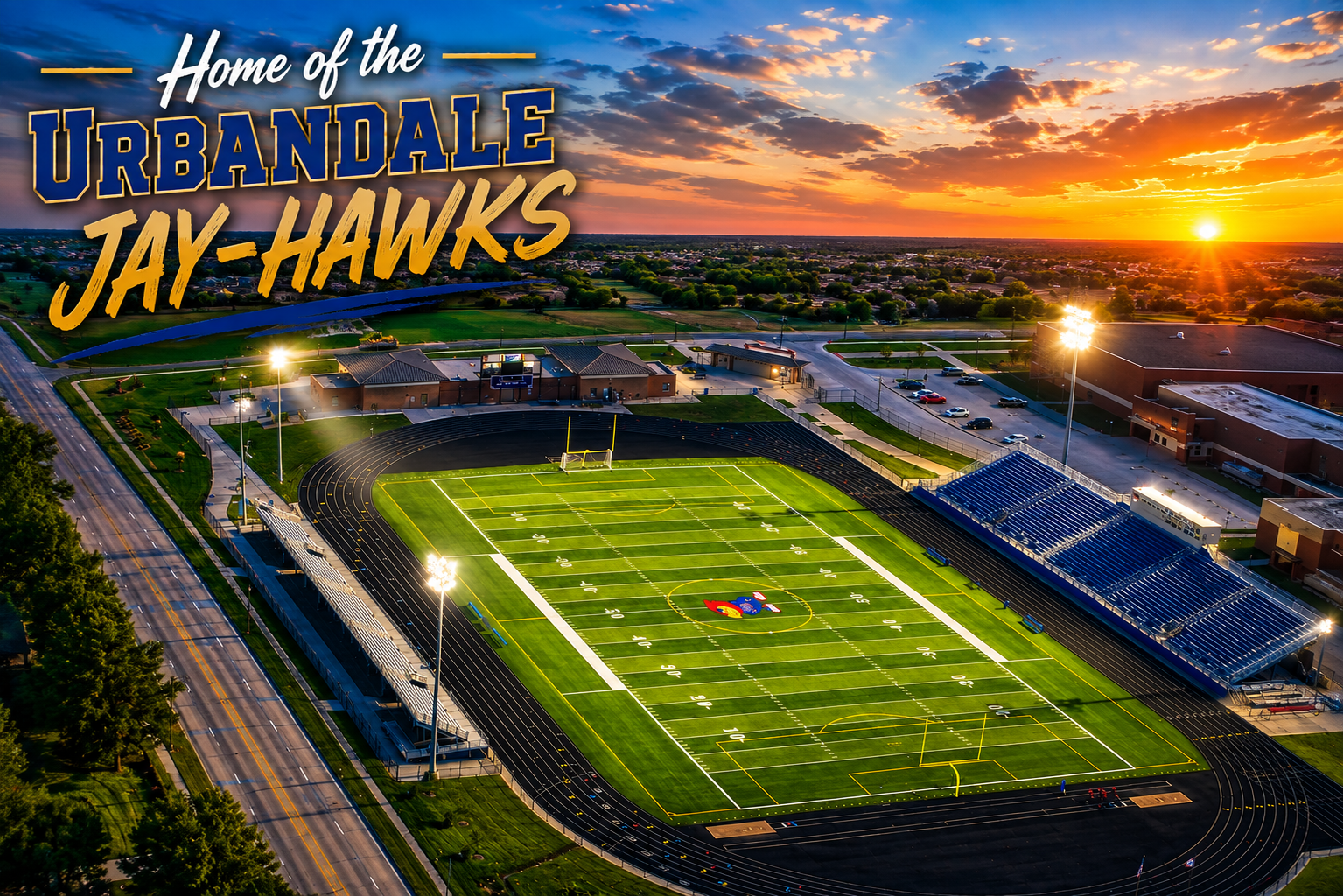 Urbandale High School football stadium in Urbandale Iowa