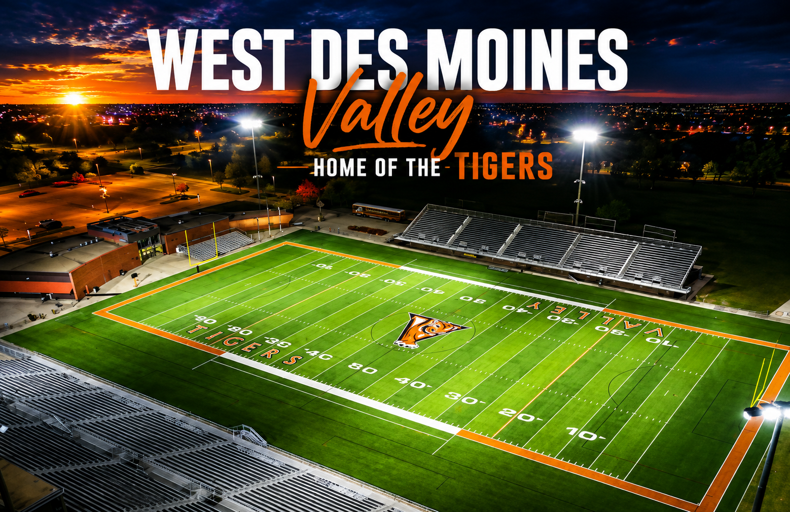Valley Stadium home of the Valley Tigers in West Des Moines Iowa